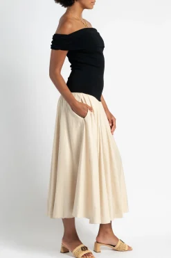 SIMKHAI Adaline Off Shoulder Midi Dress | Midi | Dresses