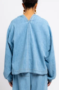RACHEL COMEY Ancora Top | Denim | Statement Sets