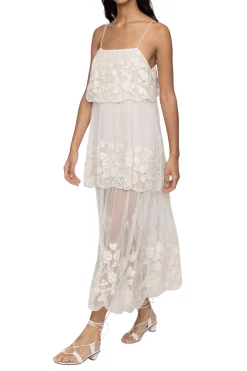 SEA NEW YORK Arielle Lace Tank Tiered Midi Dress | Midi | Cocktail