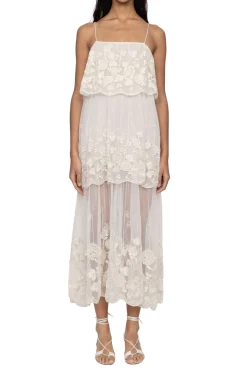 SEA NEW YORK Arielle Lace Tank Tiered Midi Dress | Midi | Cocktail