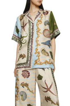 ALEMAIS Bath House Silk Shirt | Shirts & Tops | Statement Sets