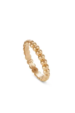 LOLA FENHIRST Beaded Thick 18K Rose Gold Satin Ring | Rings | Fine Jewelry
