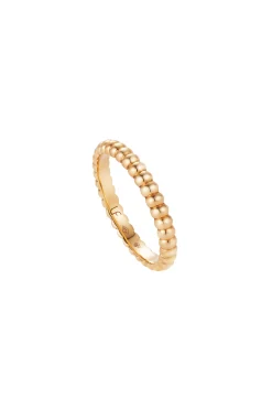 LOLA FENHIRST Beaded Thin Band - 18k Rose Gold (Mirror Finish) | Rings | Fine Jewelry
