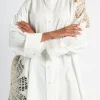FORTE FORTE Botanical Flower Embroidery Shirt in | Shirts & Tops