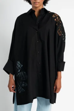 FORTE FORTE Botanical Flower Embroidery Shirt in | Shirts & Tops