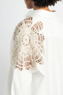 FORTE FORTE Botanical Flower Embroidery Shirt in | Shirts & Tops