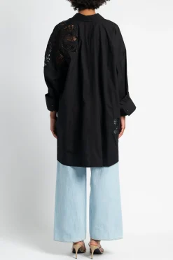 FORTE FORTE Botanical Flower Embroidery Shirt in | Shirts & Tops