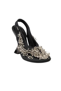 DRIES VAN NOTEN Bulle Embroidered Slingback Wedges | Pumps