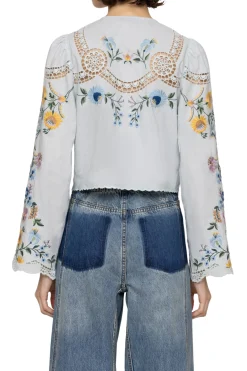 SEA NEW YORK Celia Embroidery Long Sleeve Blouse | Shirts & Tops