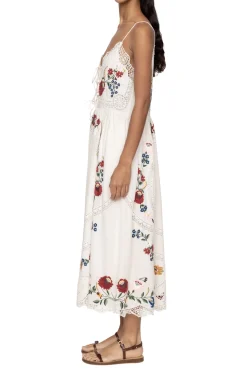 SEA NEW YORK Celia Embroidery Slip Dress | Midi | Day