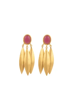 SYLVIA TOLEDANO Cheyenne Pink Jade Earrings | Earrings