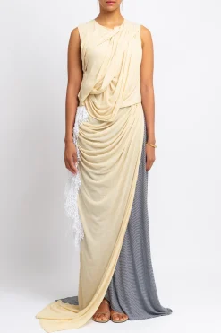 DIOTIMA Constant Crochet Drape Dress | Maxi | Knits
