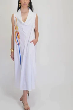 STELLA JEAN Cowl Neck Dress | Midi | Day