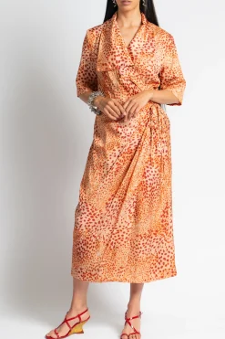 DRIES VAN NOTEN Danice Print Jacquard Wrap Dress | Cocktail | Midi
