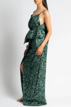 DRIES VAN NOTEN Danti Peplum Dress | Maxi | Black Tie