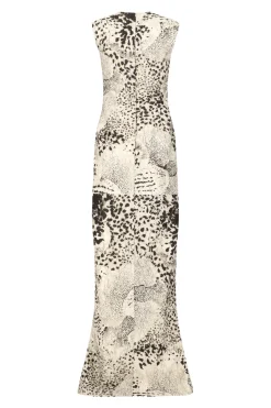 DRIES VAN NOTEN Delina Orchid Print Dress | Maxi | Black Tie