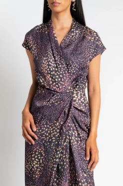 DRIES VAN NOTEN Dilian Jacquard Surplice Dress | Midi | Cocktail