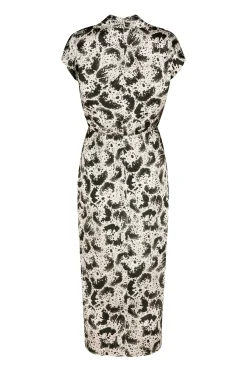 DRIES VAN NOTEN Dilian Satin Surplice Dress | Midi | Cocktail
