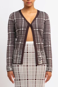 ZANKOV Elise Sequin Wool Cardigan | Sweaters | Statement Sets