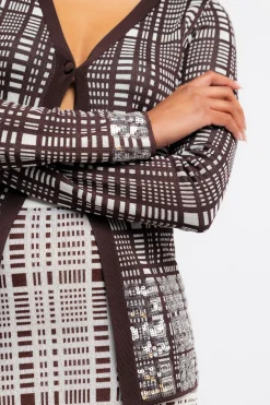 ZANKOV Elise Sequin Wool Cardigan | Sweaters | Statement Sets