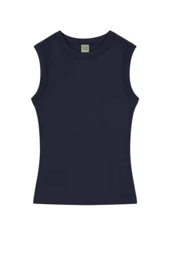 FLORE FLORE Esme Tank in Navy | Shirts & Tops
