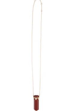 HOUSE OF HARLOW Exclusive Nova Red Jasper Vertical Diamond Crown Necklace | Necklaces
