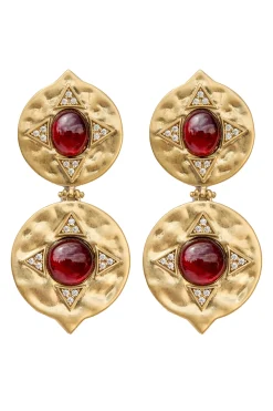 HOUSE OF HARLOW Exclusive The Coin Double Garnet Earring | Earrings