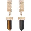 HOUSE OF HARLOW Exclusive Nova Tiger's Eye Crystal Huggies | Earrings