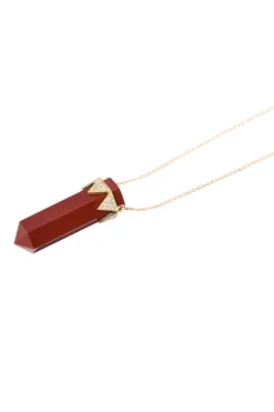 HOUSE OF HARLOW Exclusive Nova Red Jasper Vertical Diamond Crown Necklace | Necklaces