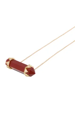 HOUSE OF HARLOW Exclusive Nova Red Jasper Horizontal Diamond Crown Necklace | Necklaces
