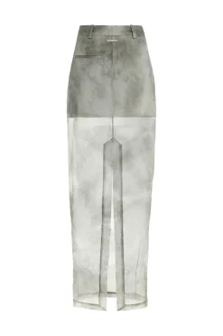 GRACE LING Fog Tailored Silk Midi Skirt | Statement Sets | Skirts & Shorts