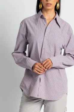 TIBI Garment Dyed Seersucker Classic Shirt | Shirts & Tops