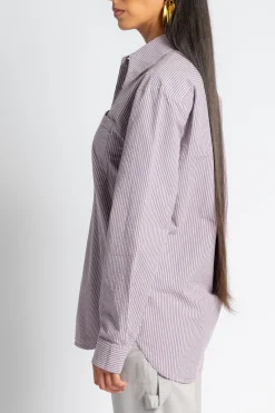 TIBI Garment Dyed Seersucker Classic Shirt | Shirts & Tops