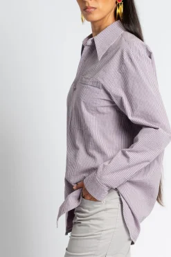 TIBI Garment Dyed Seersucker Classic Shirt | Shirts & Tops