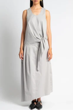 TIBI Garment Dyed Silky Cotton Tie Front Top | Statement Sets | Shirts & Tops