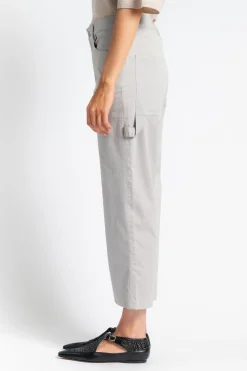 TIBI Garment Dyed Silky Cotton Cropped Slouchy Cargo | Denim