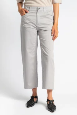 TIBI Garment Dyed Silky Cotton Cropped Slouchy Cargo | Denim
