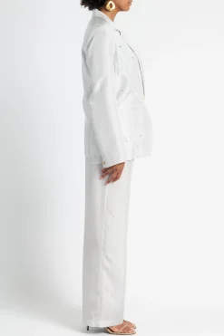 FORTE FORTE Habotai Silk Jacket With Beads | Coats & Jackets