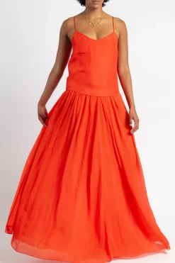 FORTE FORTE Habotai Silk Straps Dress | Maxi | Day