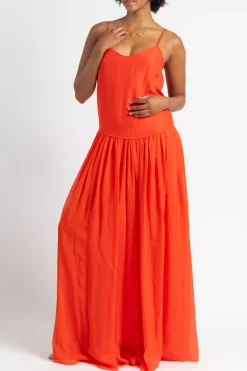 FORTE FORTE Habotai Silk Straps Dress | Maxi | Day