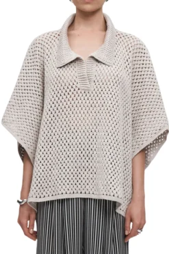 MARIA MCMANUS Hand Crochet Cape Polo | Shirts & Tops
