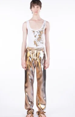 DRIES VAN NOTEN MENS Holly Embellished Cotton Tank Top | Men's Apparel