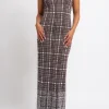 ZANKOV Jaqueline Check Wool Maxi Dress | Maxi | Date Night