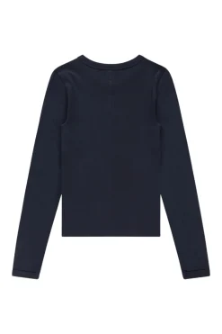 FLORE FLORE Jill Long Sleeve Tee in Navy | Shirts & Tops