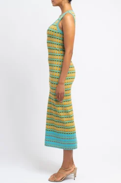 ZANKOV Juliette Stripe Wool Maxi Dress | Day | Knits