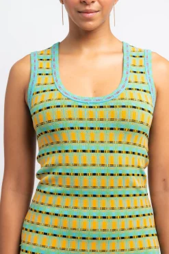 ZANKOV Juliette Stripe Wool Maxi Dress | Day | Knits