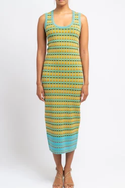 ZANKOV Juliette Stripe Wool Maxi Dress | Day | Knits