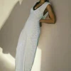 AISLING CAMPS Leather Crochet Cocoon Wool Knit Dress | Knits
