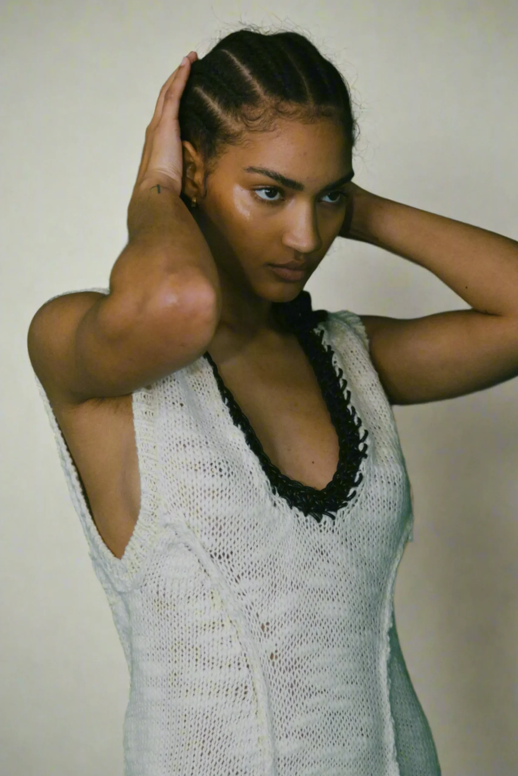 AISLING CAMPS Leather Crochet Cocoon Wool Knit Dress | Knits
