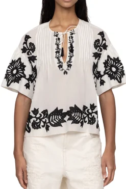 SEA NEW YORK Liliana Applique Top | Shirts & Tops